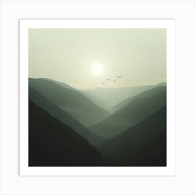 Sunrise In The Mountains 2 Art Print