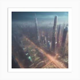 Futuristic Cityscape Art Print