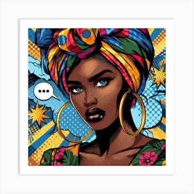 Halima Pop African Woman Art Print