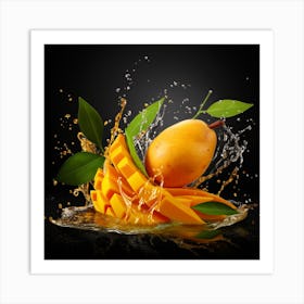 Mango Splash Art Print