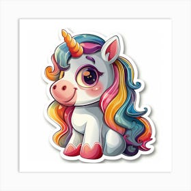 Unicorn Sticker 125 Art Print