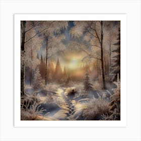 Snowy Forest Art Print