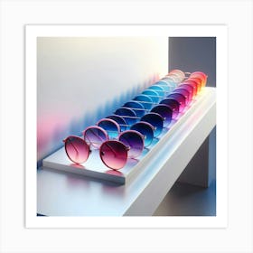 Rainbow Eyeglasses Art Print