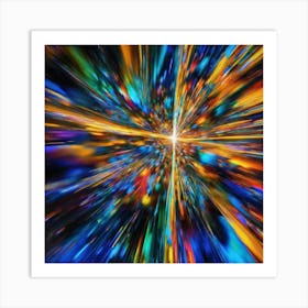 Abstract Space Burst 2 Art Print