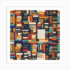 Bookshelf Art Print