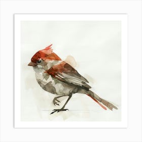 Cardinal Watercolor Painting Art Print