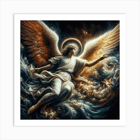 Angel S Apparition In The Sky Crative Painting 1 Art Print