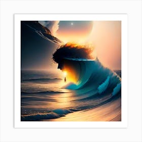 Wave In The Ocean Art Print