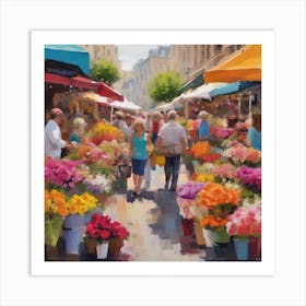 Paris Flower Market 1 Art Print
