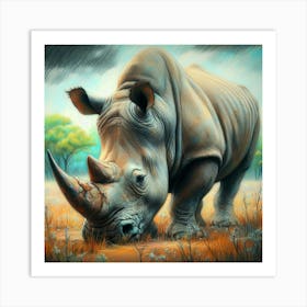 Rhinoceros 8 Art Print