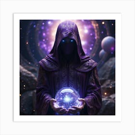 Shaman With Crystal Ball 1 Art Print