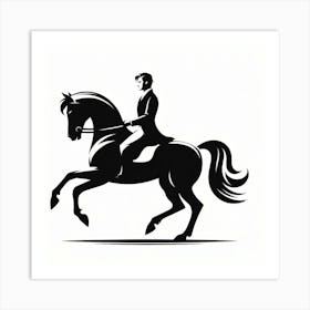 A man riding a horse 5 Art Print