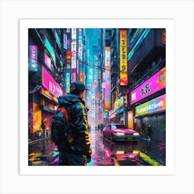 Neon City 4 Art Print