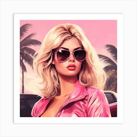 Grand theft auto Kate Upton 1 Art Print