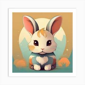 Cute bunny Art Print