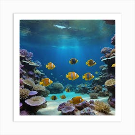 Coral Reef Vibrant Underwater Wonderland Art Print