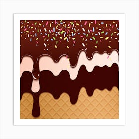 Ice Cream With Sprinkles 2 Art Print