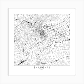 Shanghai Map Art Print