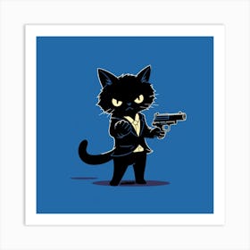 Cat In A Suit 1 Art Print