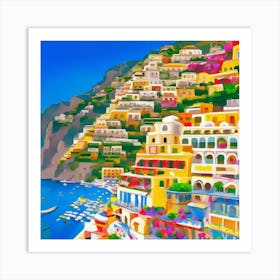 Summer In Positano Art Print Art Print