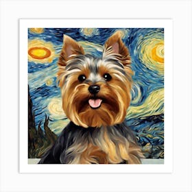 Yorki Starry Night Art Print