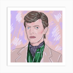 Bowie Square Art Print
