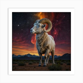 Ram In The Desert 10 Art Print