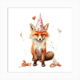 Birthday Fox 6 Art Print