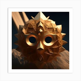 Golden Alien Eyes Art Print