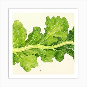 Kale Leaf Art Print