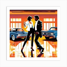 pulp fiction dancing couple Art Print