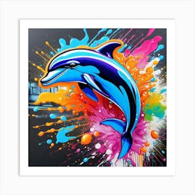 Dolphin Painting 2 Art Print