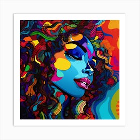 Colorful Woman 4 Art Print