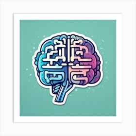 Brain Sticker 4 Art Print