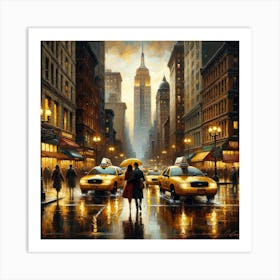 New York City Taxis Art Print Art Print