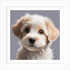 Puppy Portrait Art Print