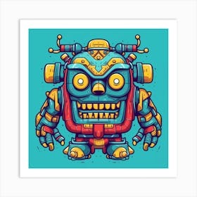 Tetris Robot Art Print