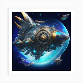 Spaceship 3 Art Print