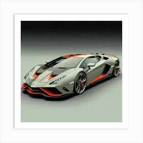 futiristic LAMBORGHINI Car design Art Print