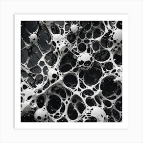 Black and White Abstract Art 412 Art Print