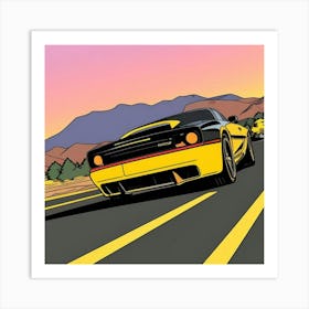 Close-Up of a Luxury Racer with Racing Aesthetic Art Print