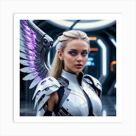 Futuristic Angel Art Print