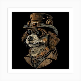 Steampunk Dog 22 Art Print