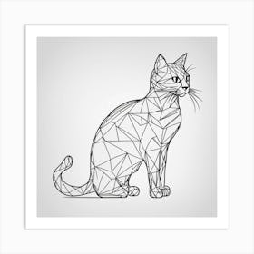 Polygonal Cat Art Print