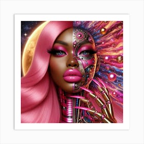 Hot Pink Diva Robot 1 Art Print