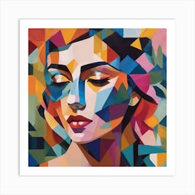 Geometric Woman Art Print