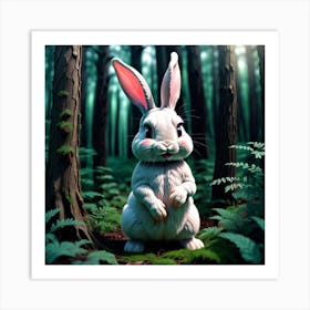 Rabbit In The Forest 20 Art Print