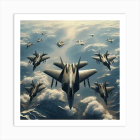 Eagles In Flight 2 Art Print