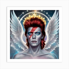 A Striking Illustration Of David Bowie As A Celest Ra0bqwyuqasv33citx9zda Xwc Nr1nts6dtt90xwb 1q Art Print