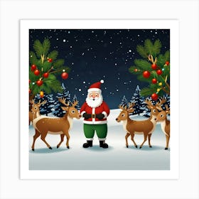 Leonardo Lightning Xl Funny Christmas 3 Art Print